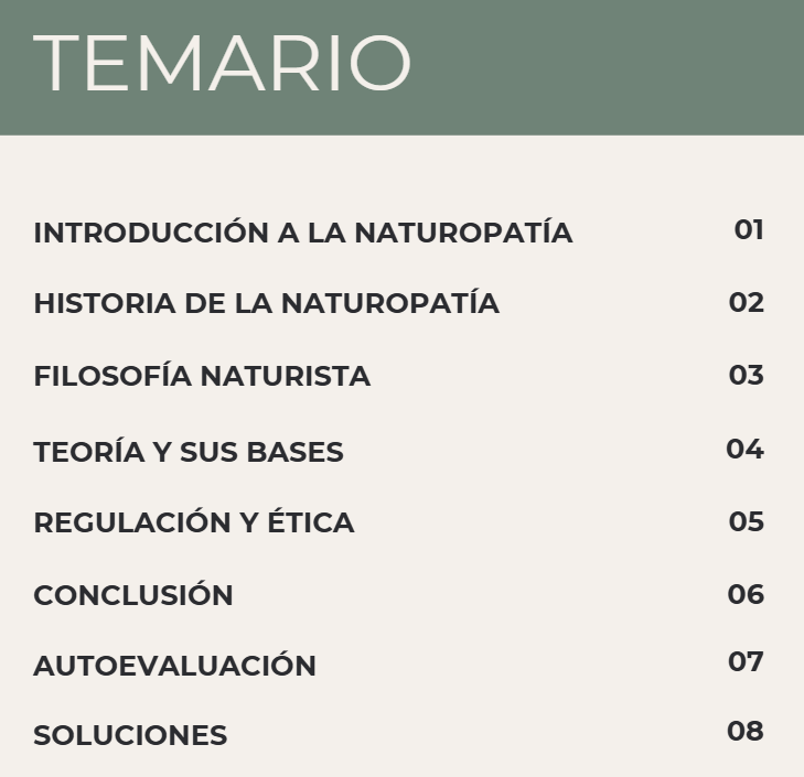 Curso: Fundamentos de la Naturopatía