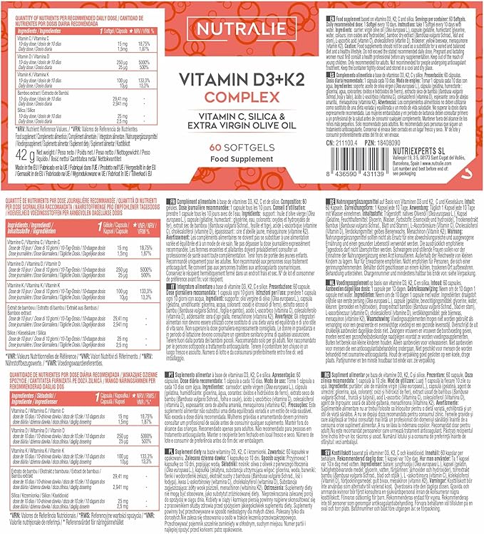 Vitamin D3+K2 Complex 60 caps softgels Nutralie