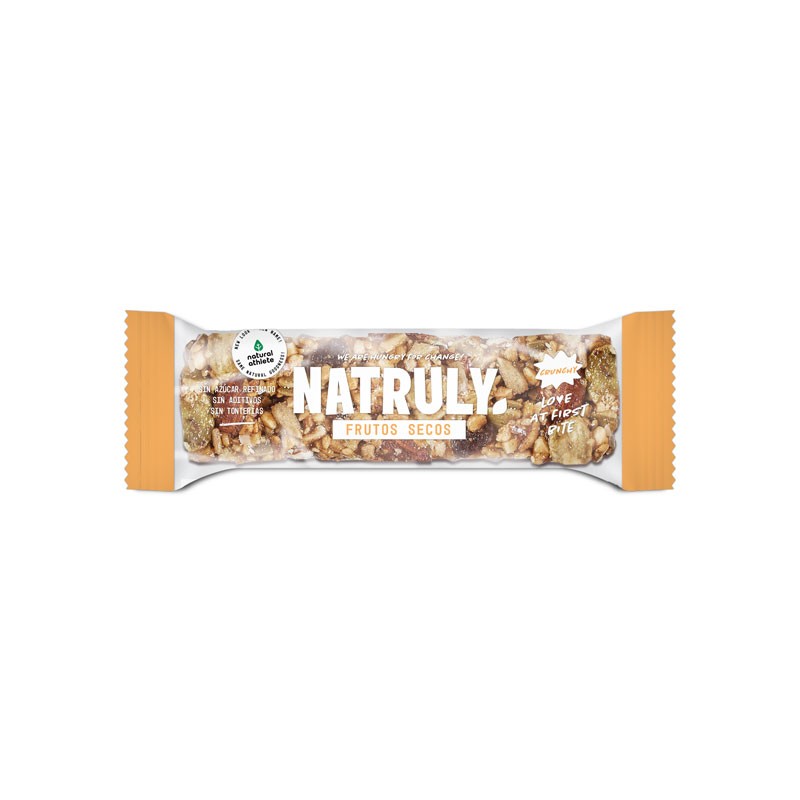 Barrita Crunchy de Frutos Secos Bio 20x40g Natruly