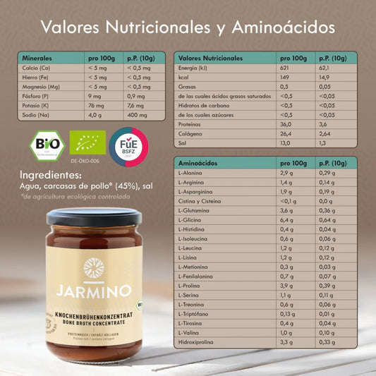 Concentrado de Caldo de Pollo Bio 200ml Jarmino