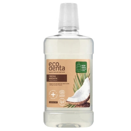 Enjuague bucal Aliento fresco sabor menta y coco Bio 500ml EcoDenta