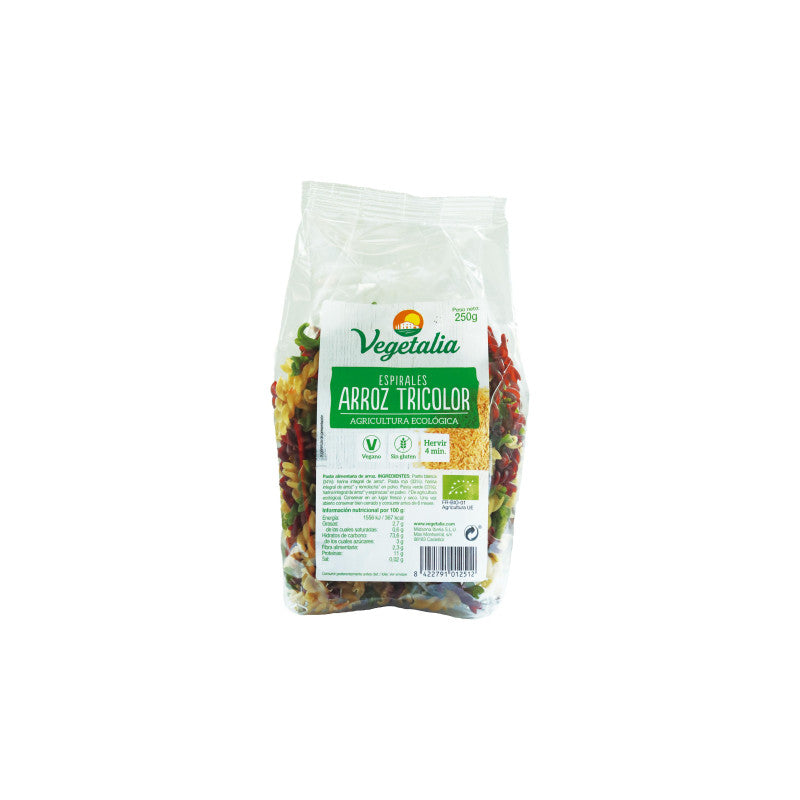Espirales de Arroz Tricolor Bio 500g Vegetalia