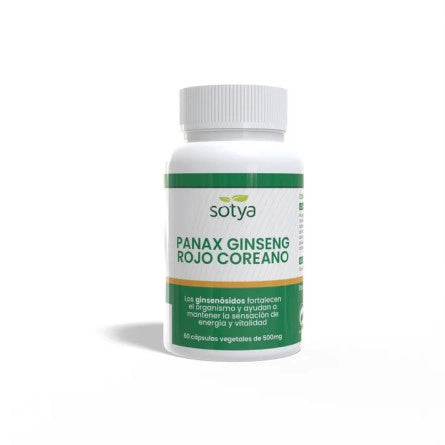 Panax Ginseng rojo coreano 500mg 60 capsulas Sotya