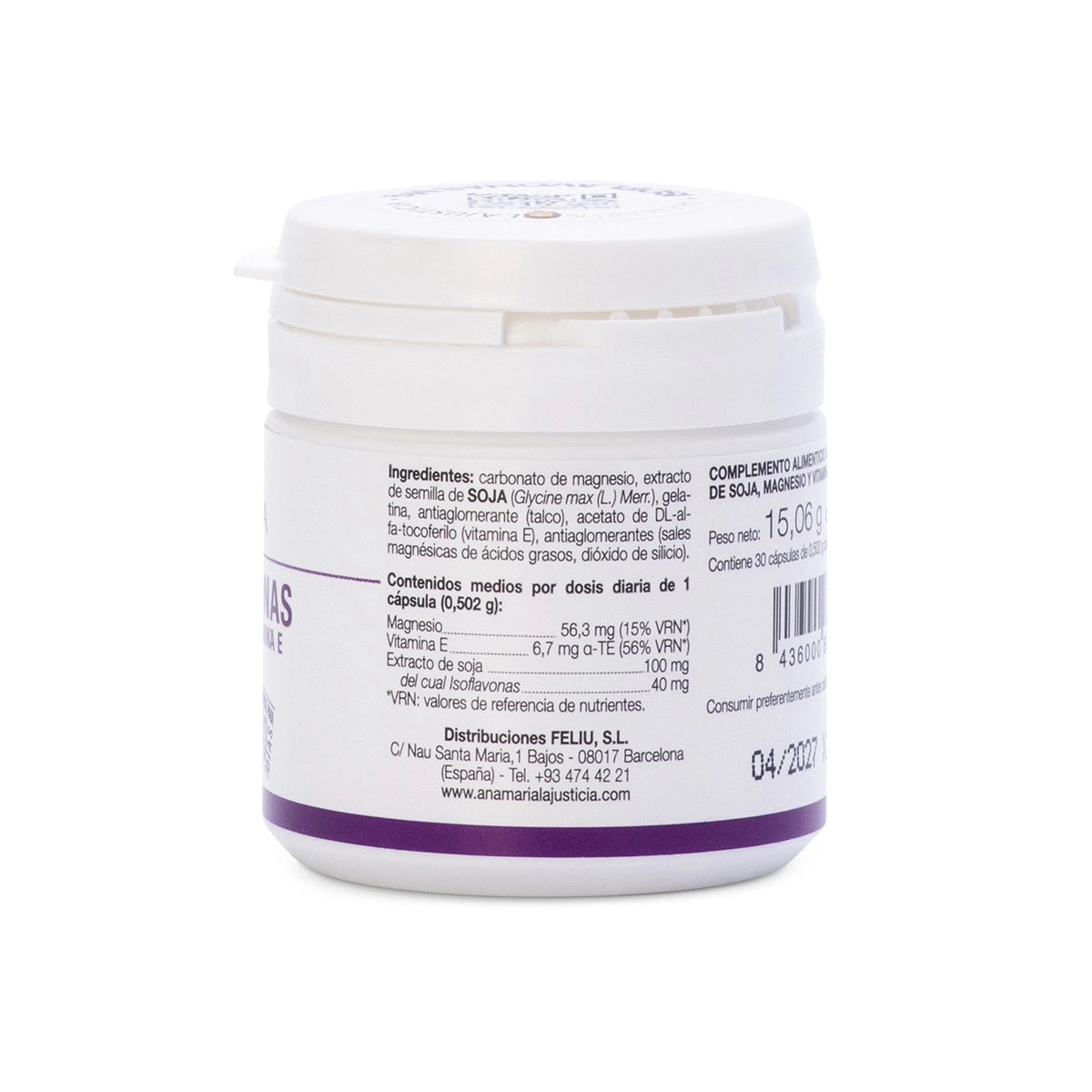 Isoflavonas con Magnesio + Vit.E 30 capsulas Ana Maria Lajusticia