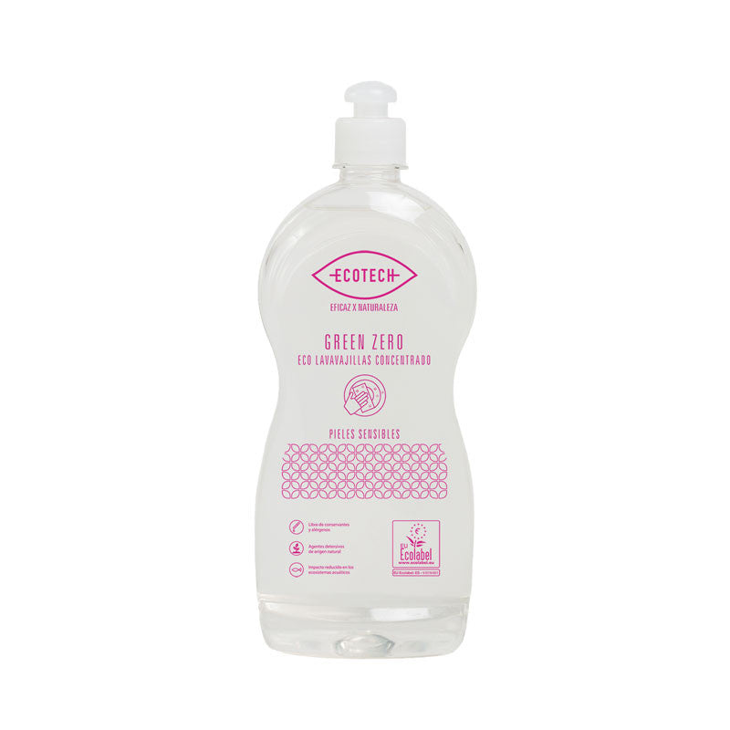Lavavajillas mano concentrado Green Zero (pieles sensibles) 750ml Ecotech