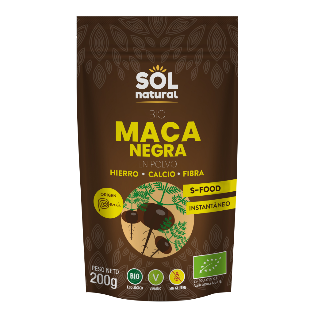 Maca negra en polvo bio 200 g Sol Natural