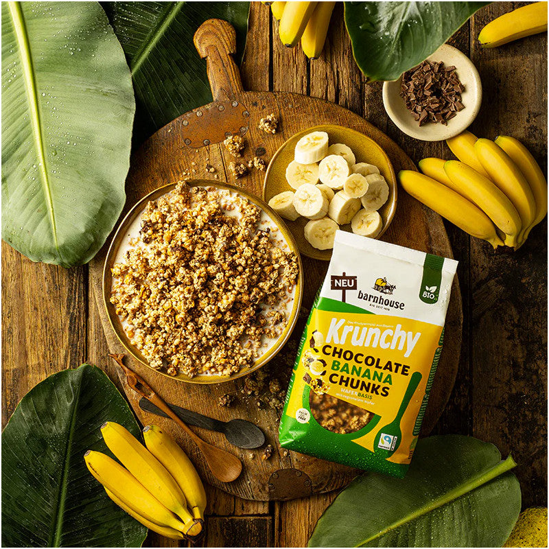 Muesli Krunchy Chocolate Banana chunks bio 450g Barnhouse