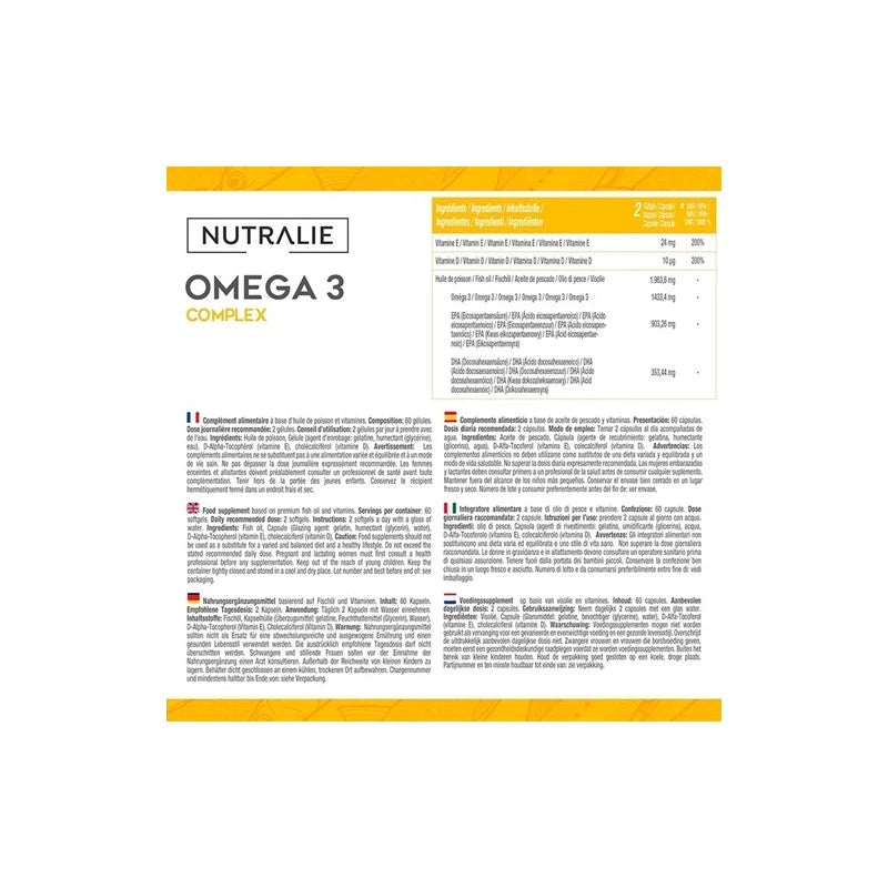 Omega 3 complex 60 capsulas blandas Nutralie
