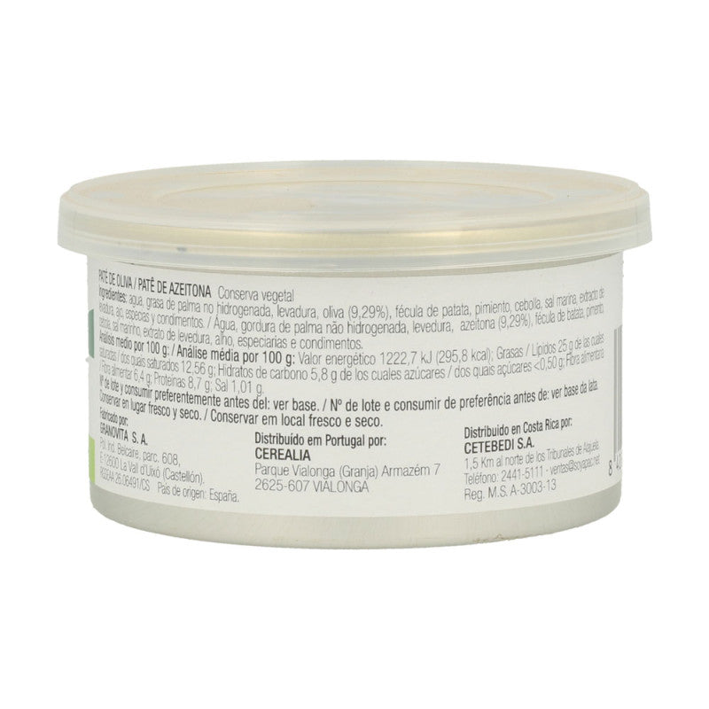 Pate de oliva lata 125g Granovita