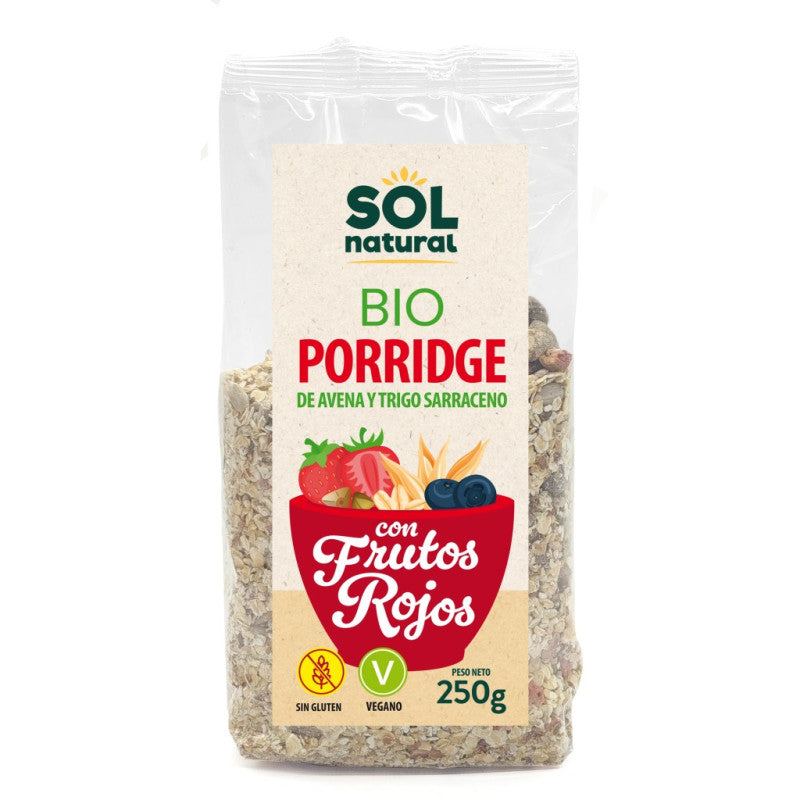 Porridge Frutos rojos avena-T.Sarraceno Bio 250g Sol Natural