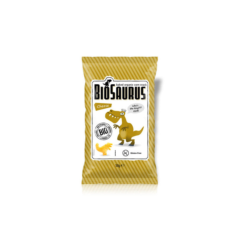 Snack sabor queso sin gluten Bio 50g BioSaurus