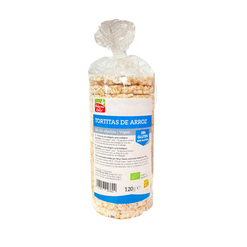 Tortitas de arroz integral sin gluten bio 120g La Finestra