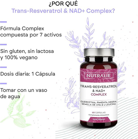 Trans Resveratrol & NAD+ Complex 60 caps Nutralie