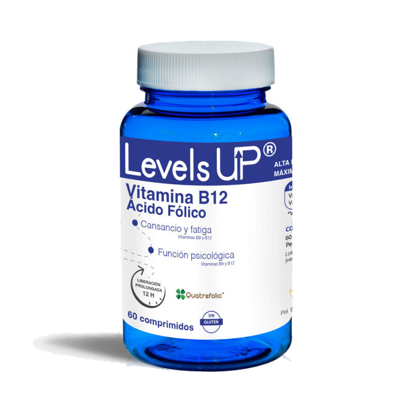 Vitamina B12 + acido Folico 60 comp Levels Up