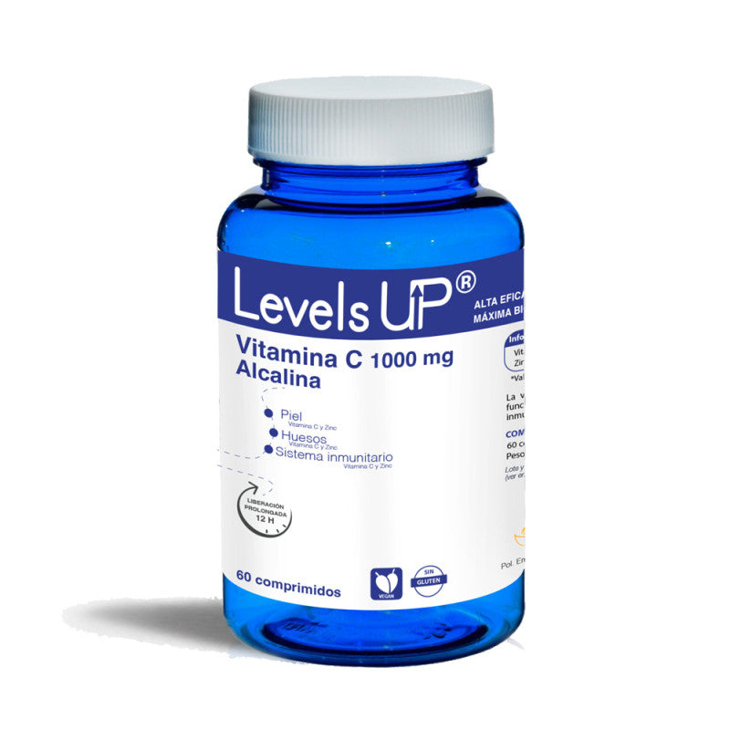 Vitamina C Alcalina 1000mg + Zinc 60 comp Levels Up