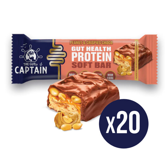 Barrita Chocolate con cacahuete y pepitas crujientes 20x50g The Gutsy Captain