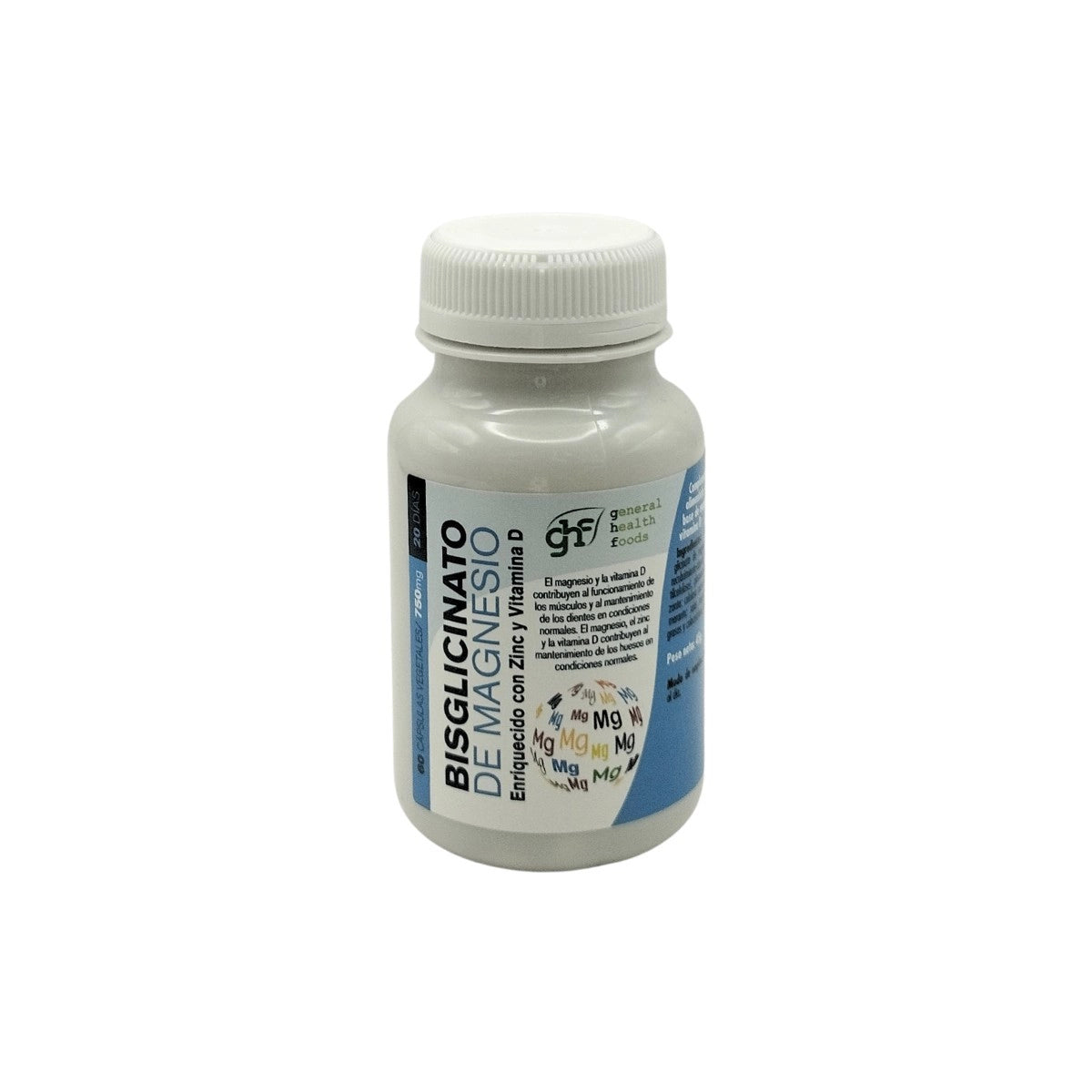 Bisglicinato de Magnesio 750mg 60 caps GHF
