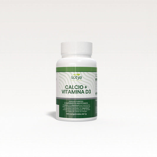 Calcio y vitamina D3 masticable 1 g 100 comprimidos Sotya