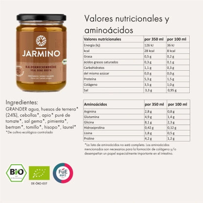 Caldo de Huesos de Ternera Lechal BIO 350ml Jarmino