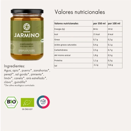 Caldo de Verduras BIO 350ml Jarmino