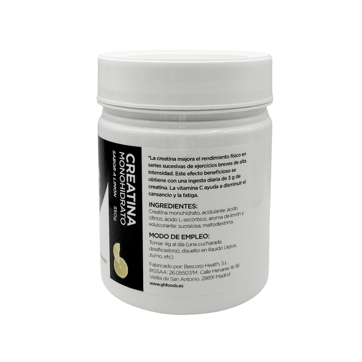 Creatina Monohidrato sabor limon 350g GHF