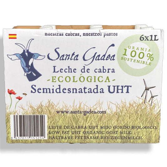 Leche de cabra semidesnatada UHT Bio 1L Santa Gadea