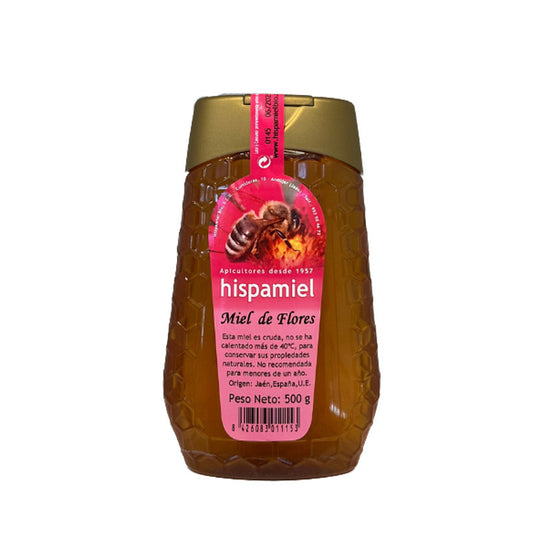 Miel de Flores antigoteo 500g Hispamiel