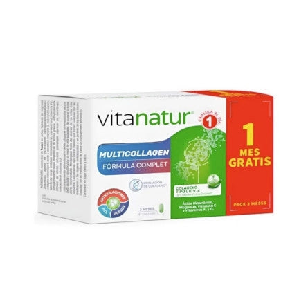 Multicollagen (pack 3 meses 90 caps.) 1 mes gratis Vitanatur