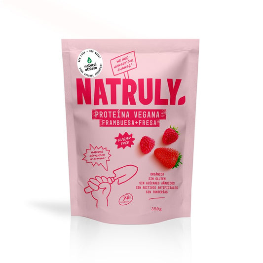 Proteina Vegana 73% Fresa y Frambuesa Bio 350g Natruly