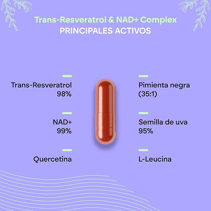 Trans Resveratrol & NAD+ Complex 60 caps Nutralie