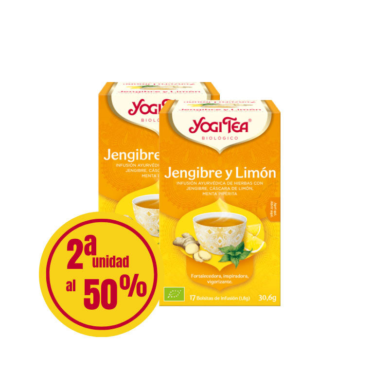 Yogi Tea Jengibre y Limon 2ª unidad al 50% 17 filtros  BIO