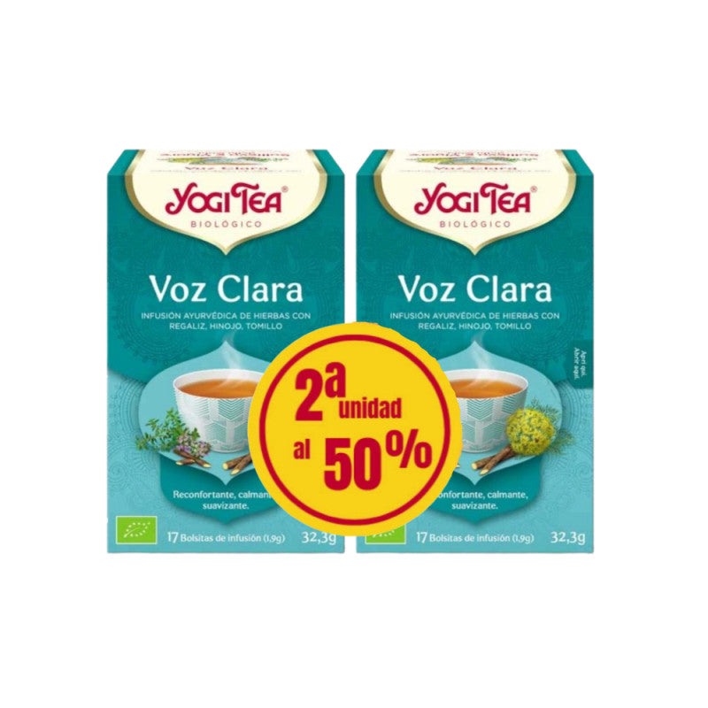 Yogi Tea Voz Clara 2ª unidad al 50% 17 filtros BIO