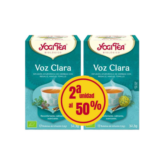 Yogi Tea Voz Clara 2ª unidad al 50% 17 filtros BIO